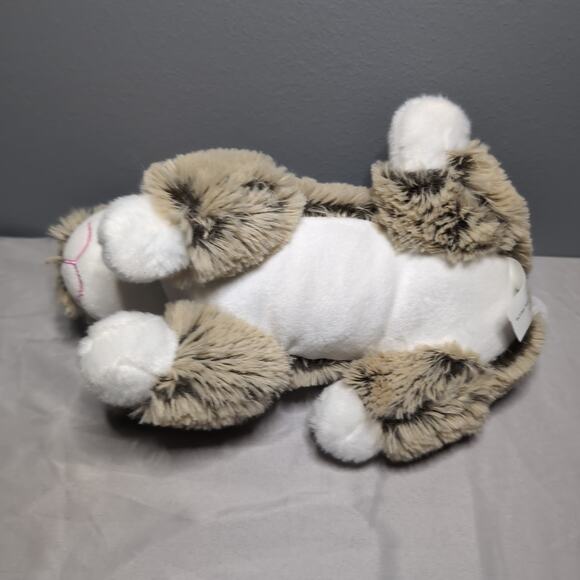 Tom's Toy Bunny Rabbit Plush Frosted Brown White Easter Stuffed Toy Animal Bow - Picture 6 of 11